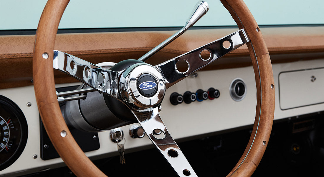 Classic Ford Bronco wheel and tire detail