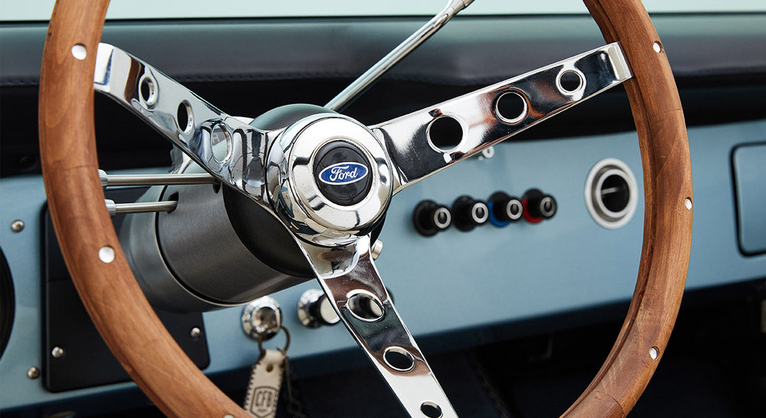 Classic Ford Bronco wheel and tire detail