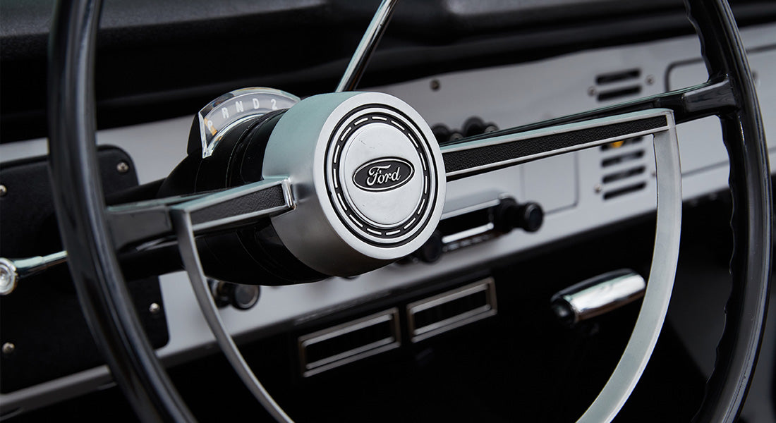 Classic Ford Bronco wheel and tire detail