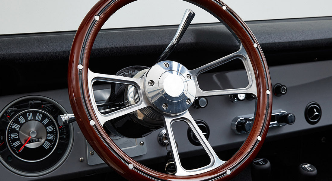 Classic Ford Bronco wheel and tire detail