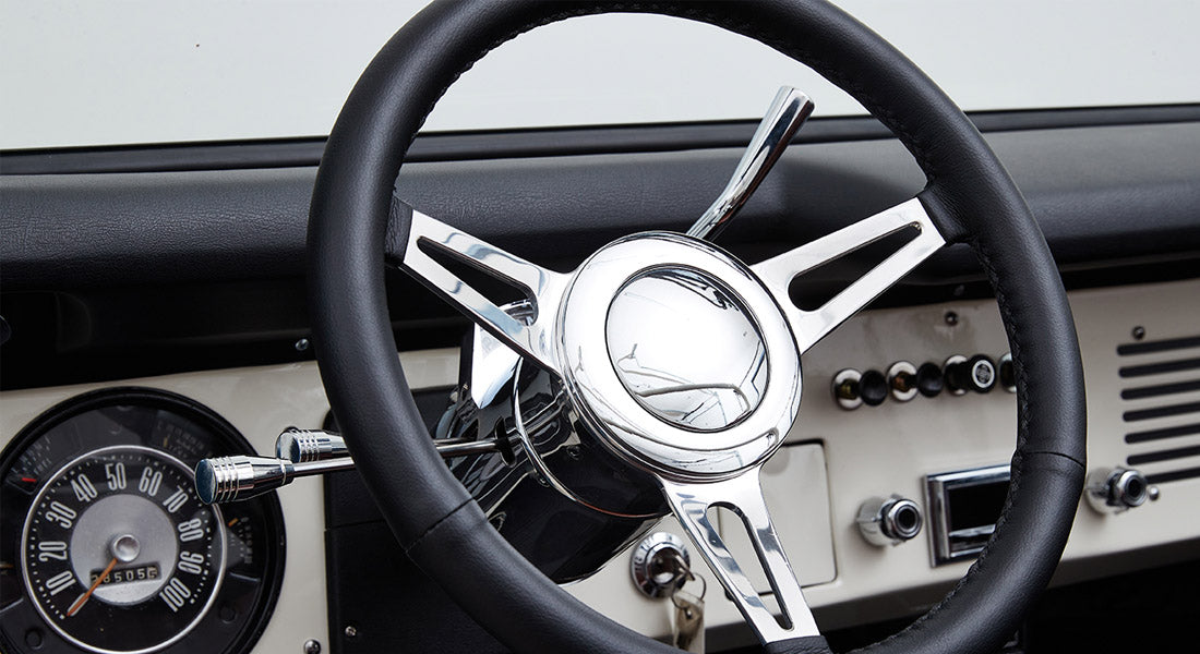 Classic Ford Bronco wheel and tire detail