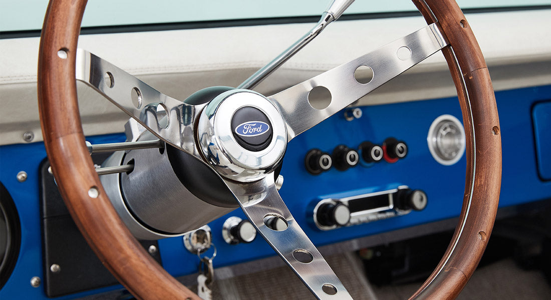 Classic Ford Bronco wheel and tire detail