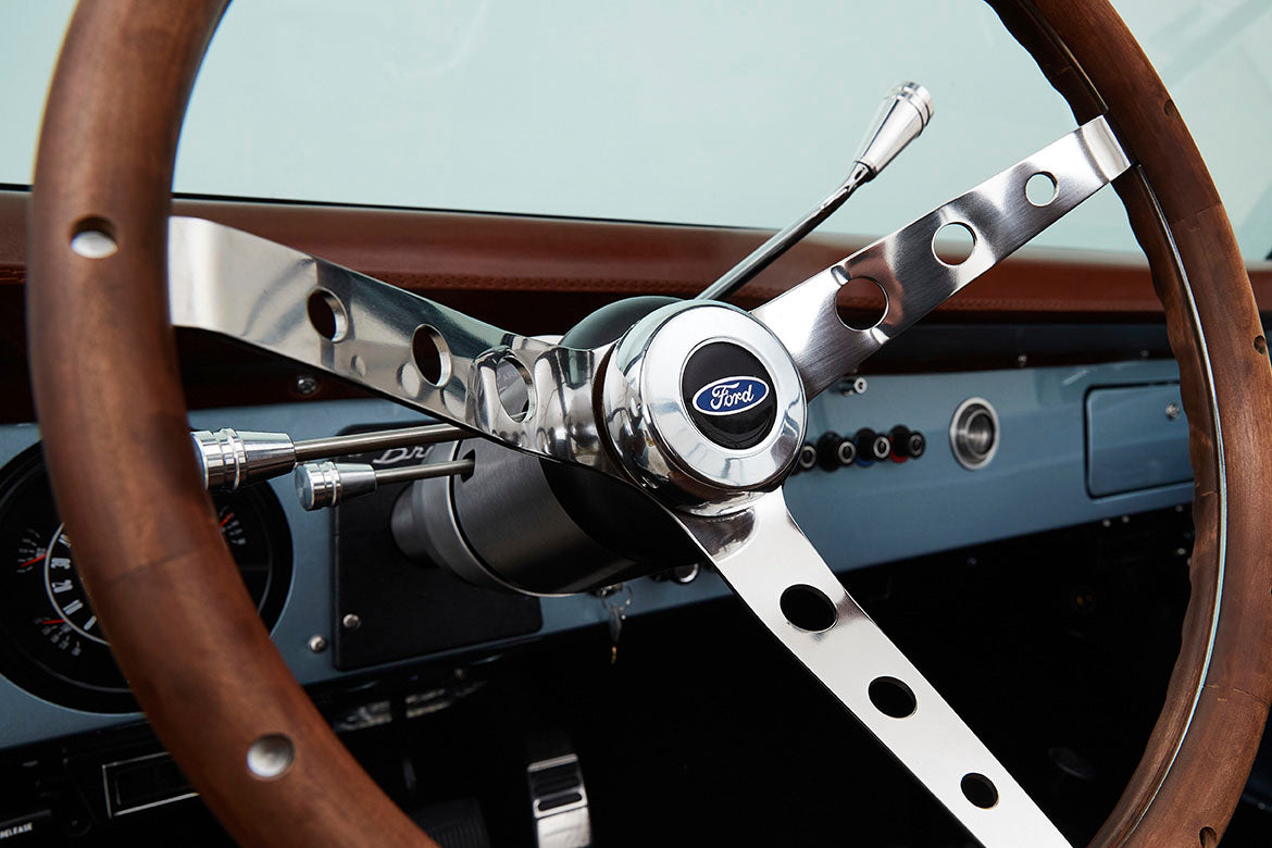 Classic Ford Bronco wheel and tire detail