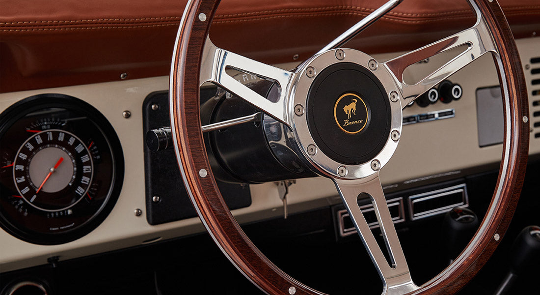 Classic Ford Bronco wheel and tire detail