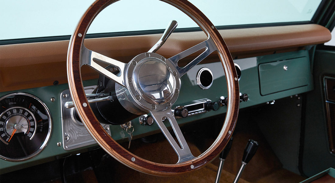 Classic Ford Bronco wheel and tire detail