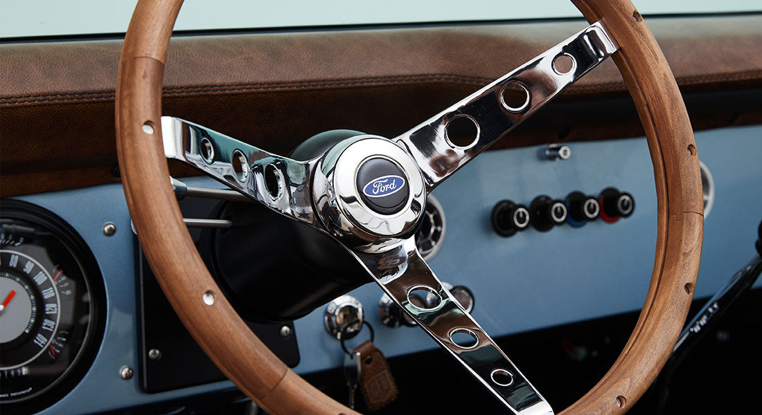 Classic Ford Bronco wheel and tire detail