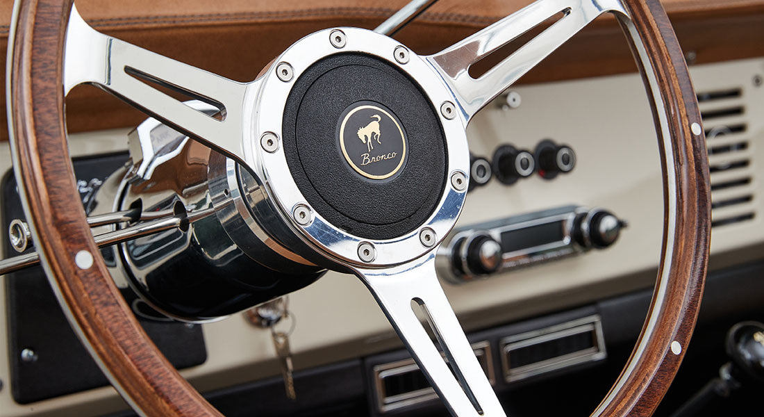 Classic Ford Bronco wheel and tire detail