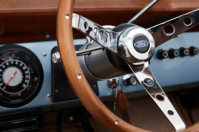 Classic Ford Bronco wheel and tire detail