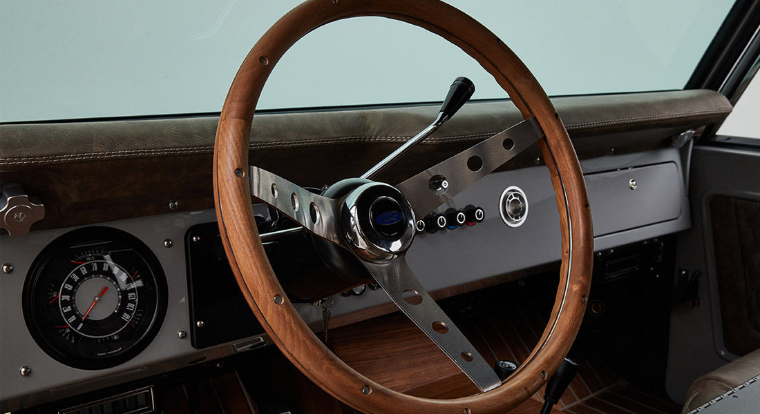Classic Ford Bronco wheel and tire detail